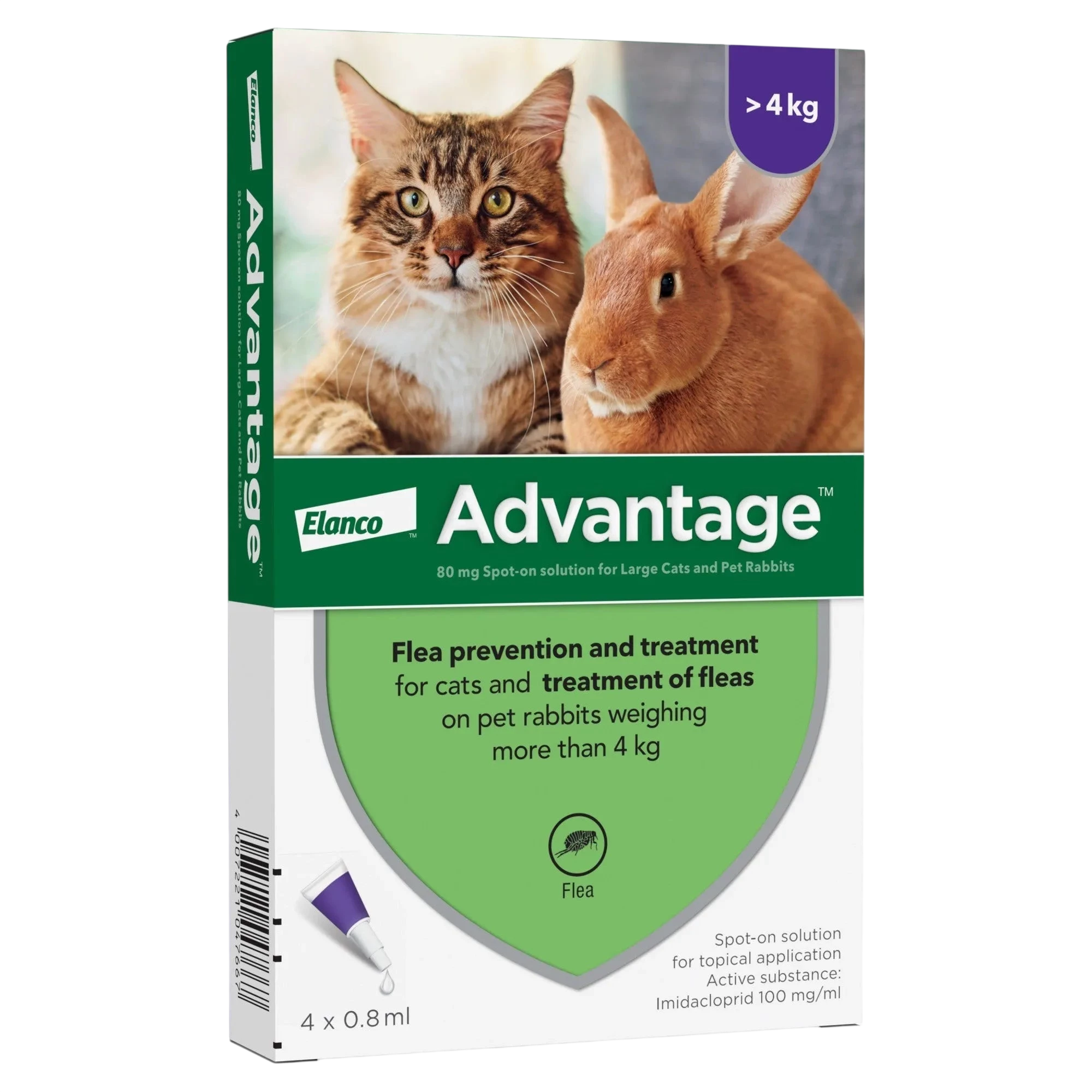 Advantage 80 Spot On Flea Control Large Cats and Rabbits | Joii Pet Shop