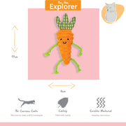 Happy Pet Tabby Patch Catnip Carrots 2 Pack