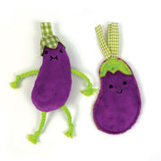 Happy Pet Tabby Patch Catnip Aubergines 2 Pack