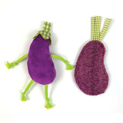 Happy Pet Tabby Patch Catnip Aubergines 2 Pack