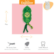 Happy Pet Tabby Patch Catnip Pea Pods 2 Pack