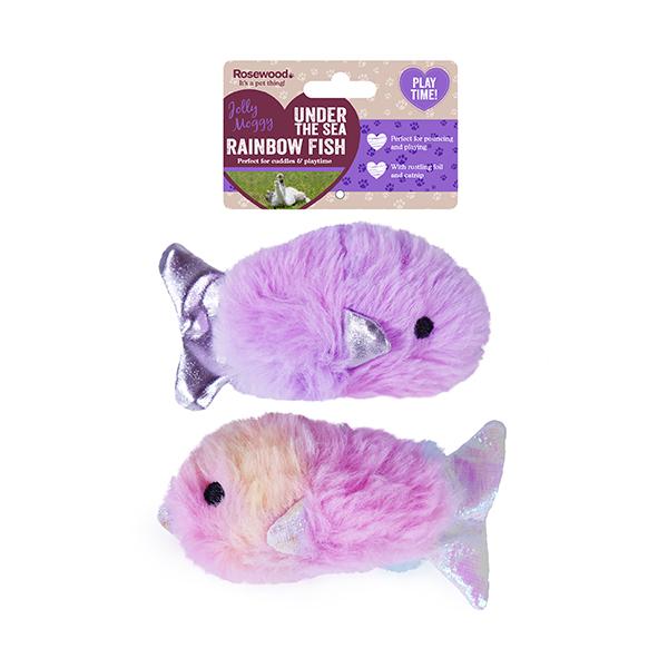Rosewood Under The Sea Twin Rainbow Fish Cat Toy