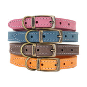 Ancol Timberwolf Leather Dog Collar