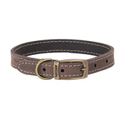 Ancol Timberwolf Leather Dog Collar