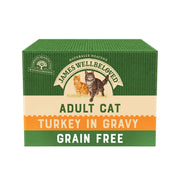 James Wellbeloved Grain Free Adult Cat Wet Food Turkey in Gravy