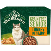 James Wellbeloved Grain Free Senior Cat Turkey in Gravy