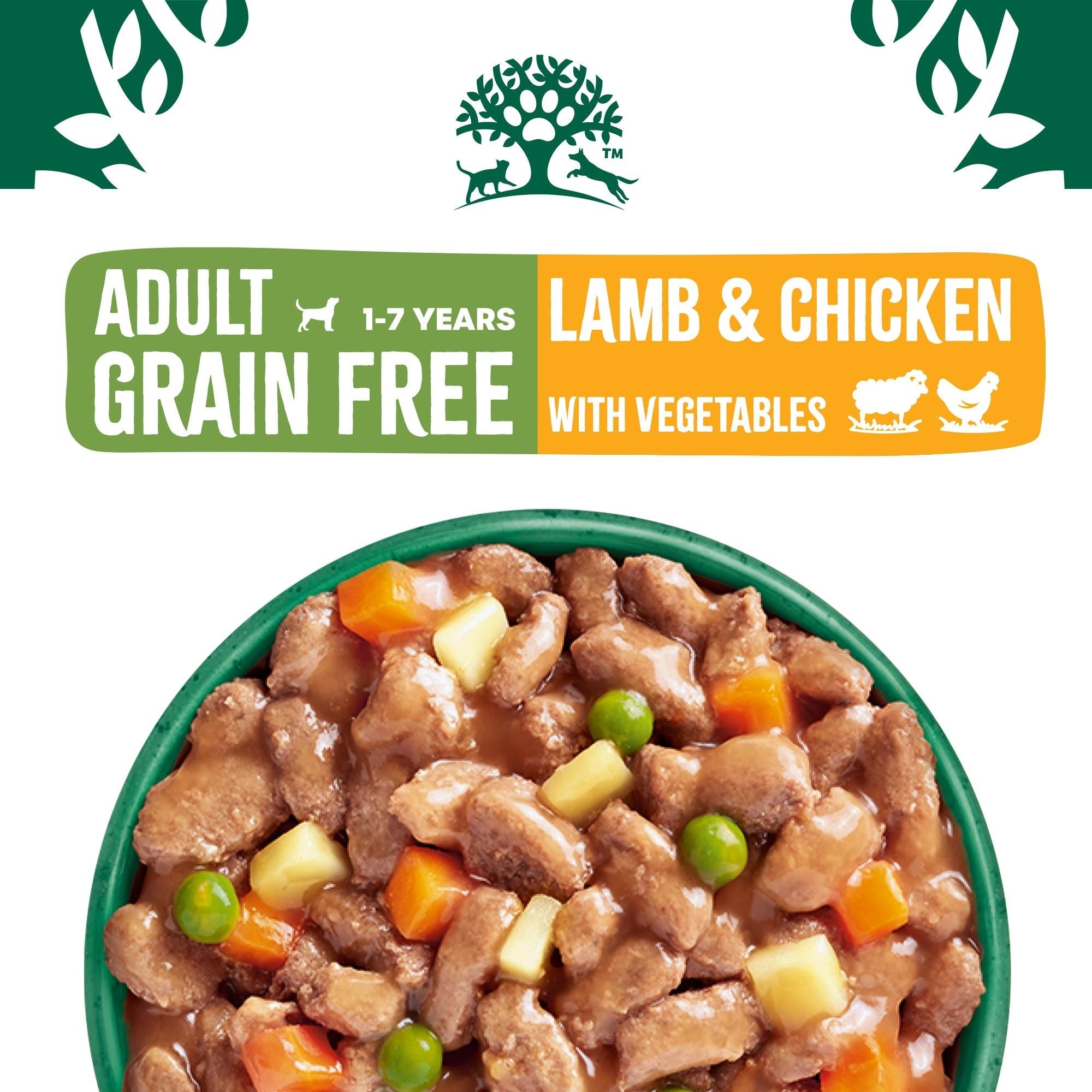 James Wellbeloved Grain Free Adult Dog Wet Food Lamb and Chicken in Gravy