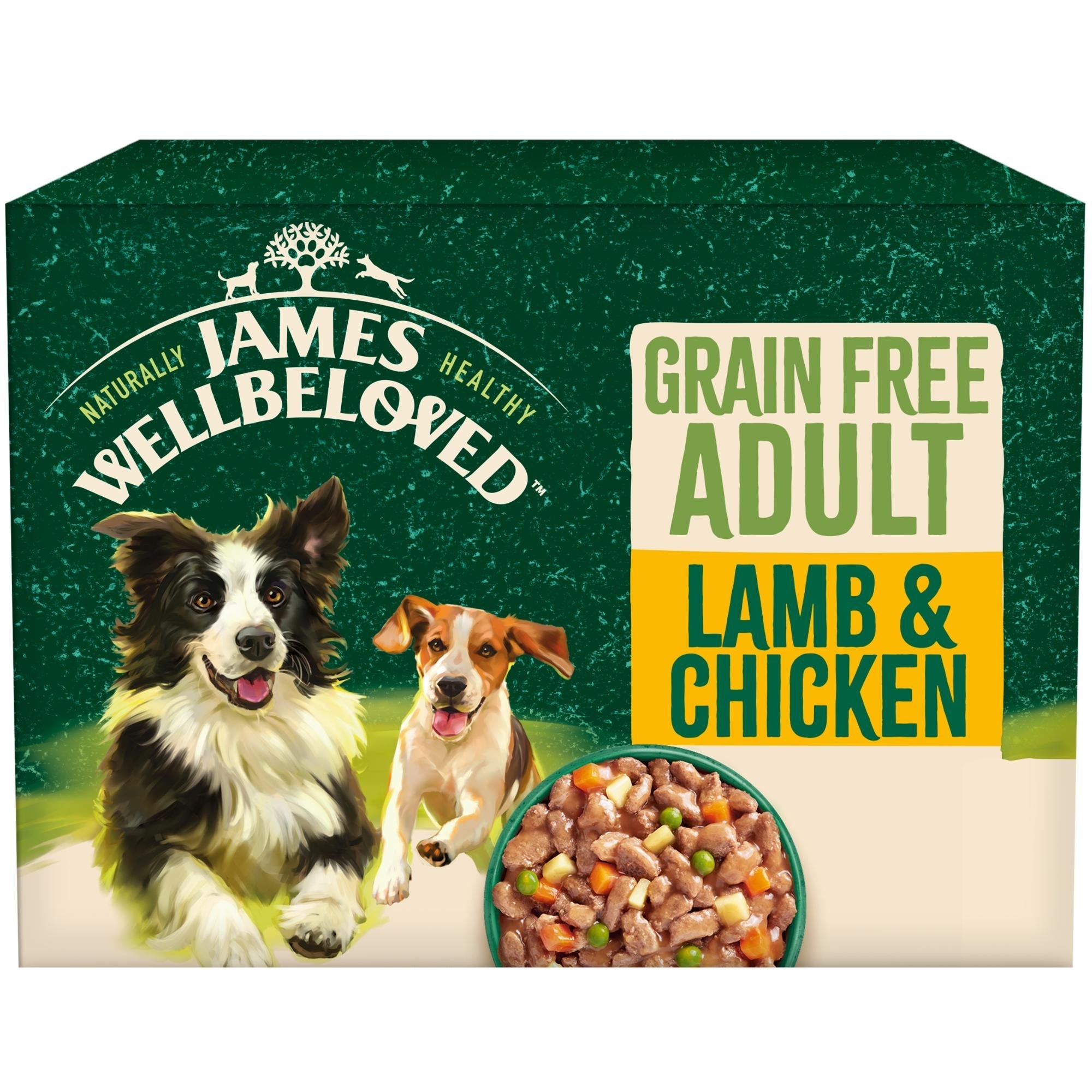 James Wellbeloved Grain Free Adult Dog Wet Food Lamb and Chicken in Gravy