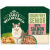 James Wellbeloved Grain Free Senior Cat with Salmon in Jelly Pouches