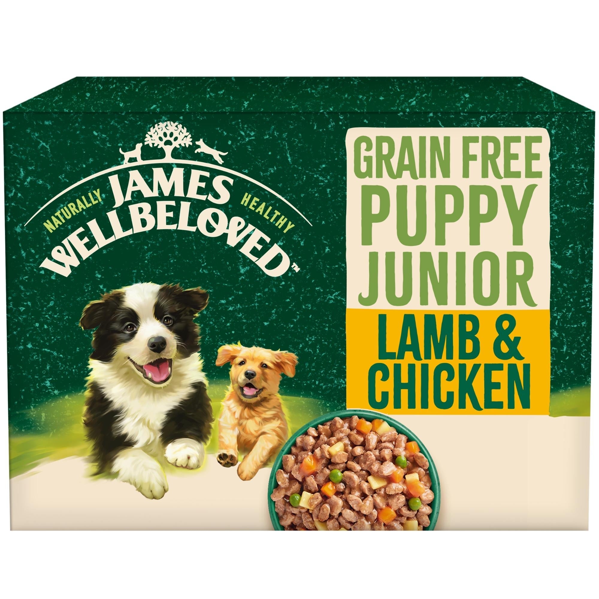 James Wellbeloved Grain Free Puppy Lamb and Chicken in Gravy Pouches