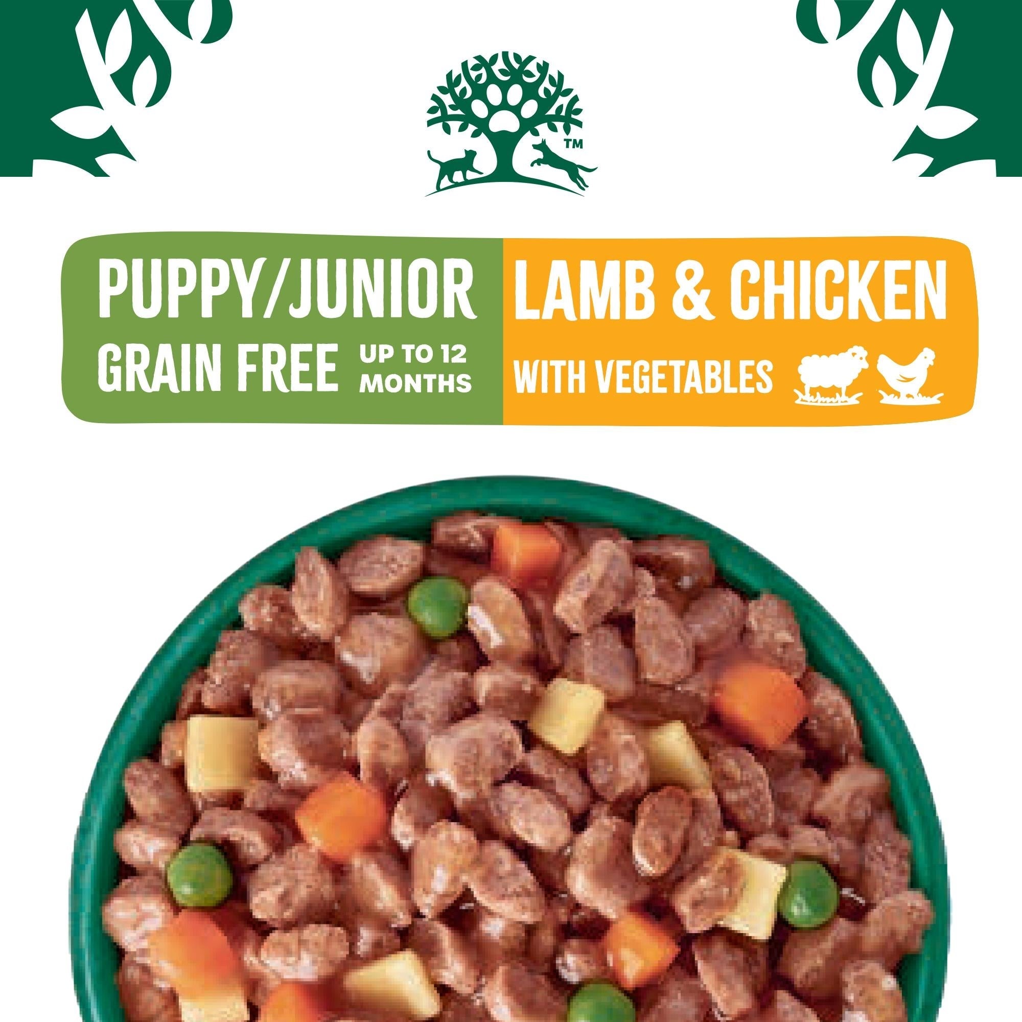 James Wellbeloved Grain Free Puppy Lamb and Chicken in Gravy Pouches