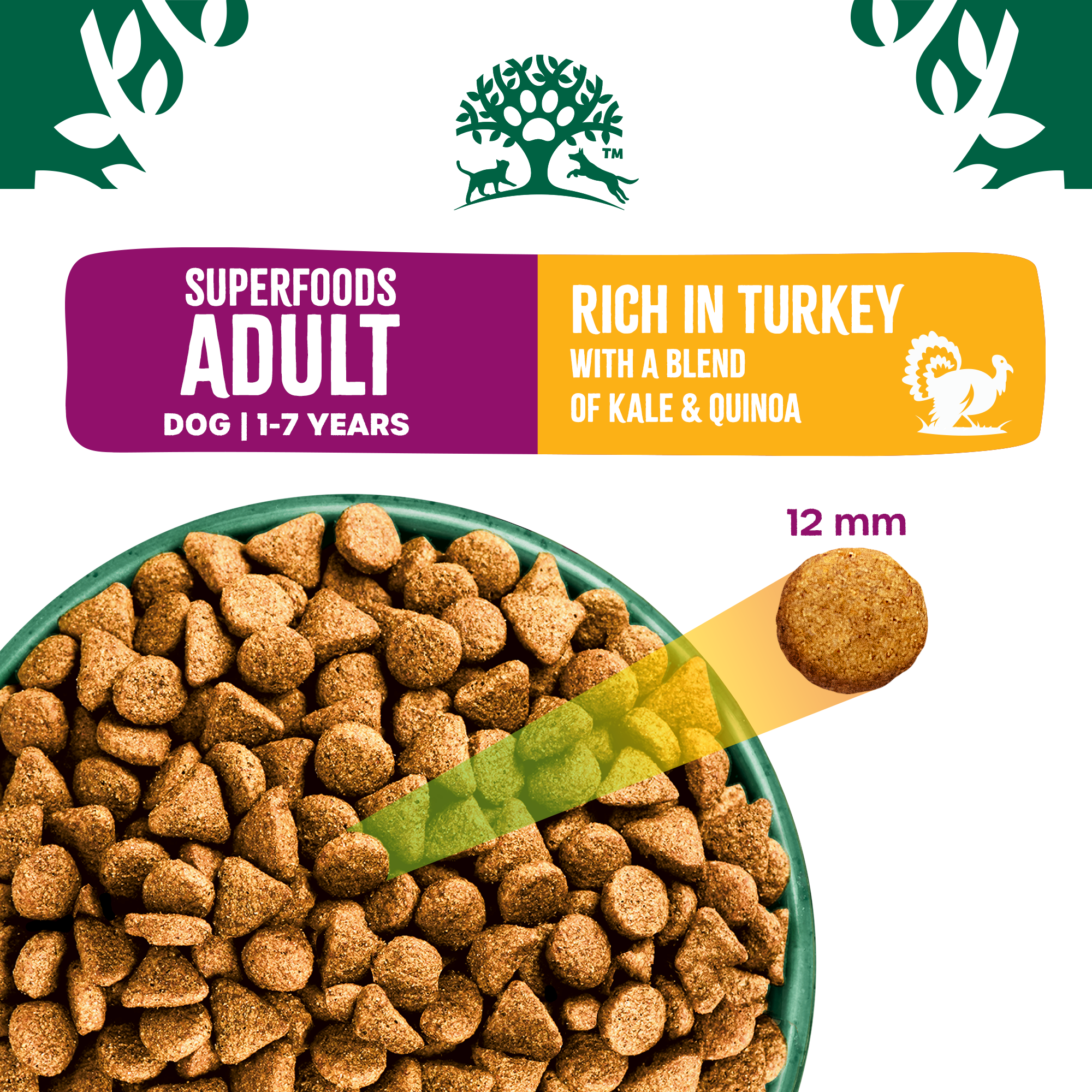 James Wellbeloved Superfoods Adult Dog Dry Food Turkey with Kale and Quinoa