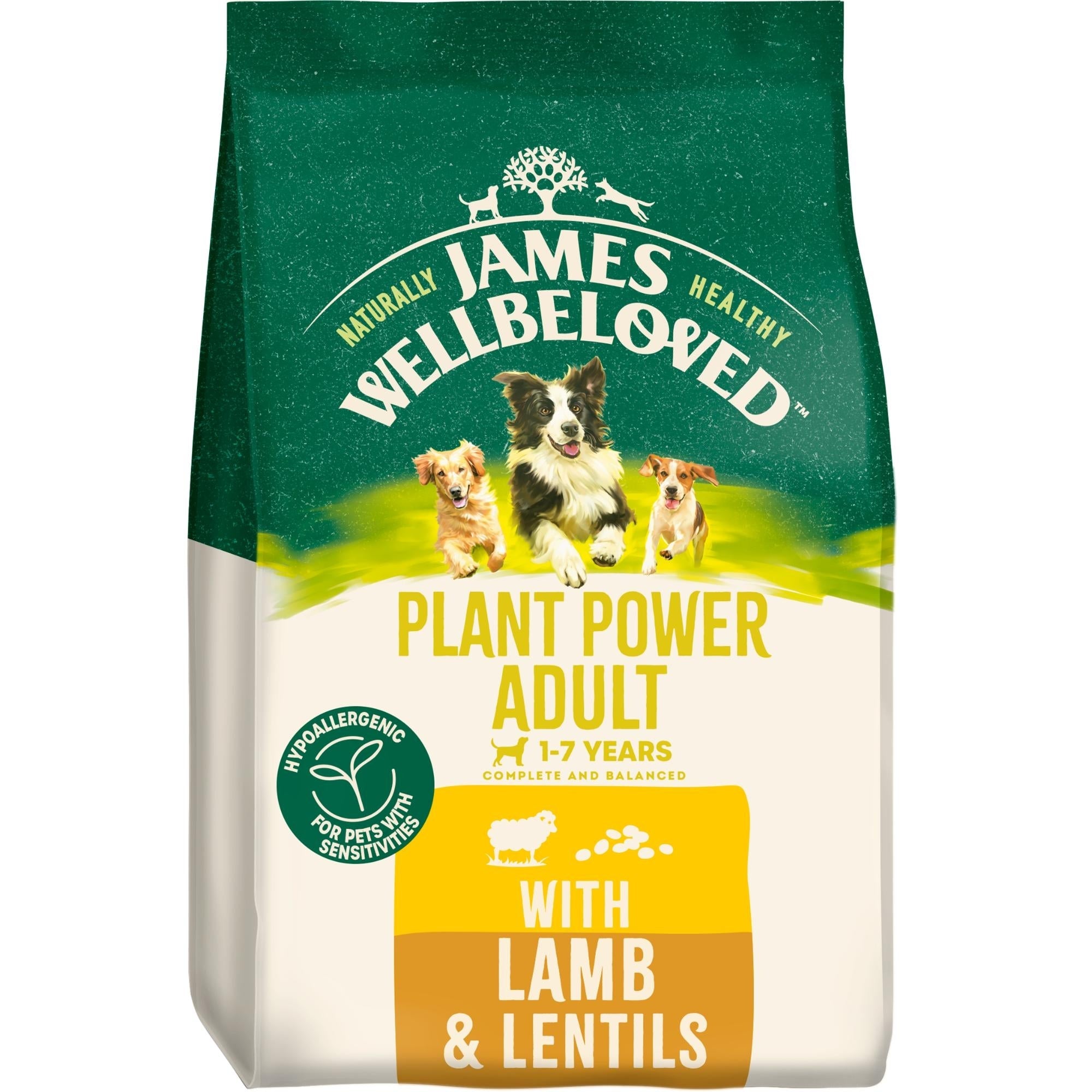 James Wellbeloved Adult Dog Food Plant Power with Lamb