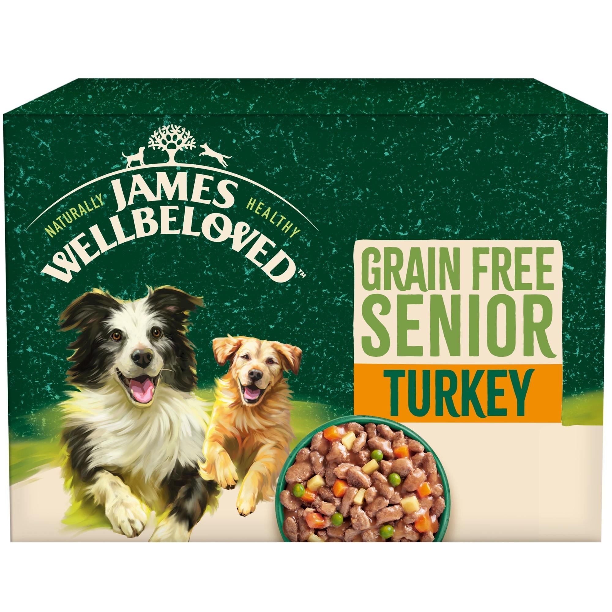 James Wellbeloved Grain Free Senior Dog Wet Food Turkey in Gravy