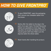 FRONTPRO® Chewable Tablets Flea & Tick Treatment for Dogs (3 Months Protection)