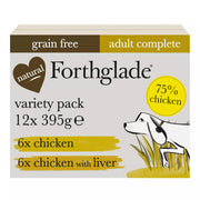 Forthglade Complete Grain Free Adult Chicken & Liver Variety Pack Wet Dog Food