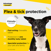 Advantage Chewable Tablets Flea & Tick Treatment for Dogs - 3 Pack