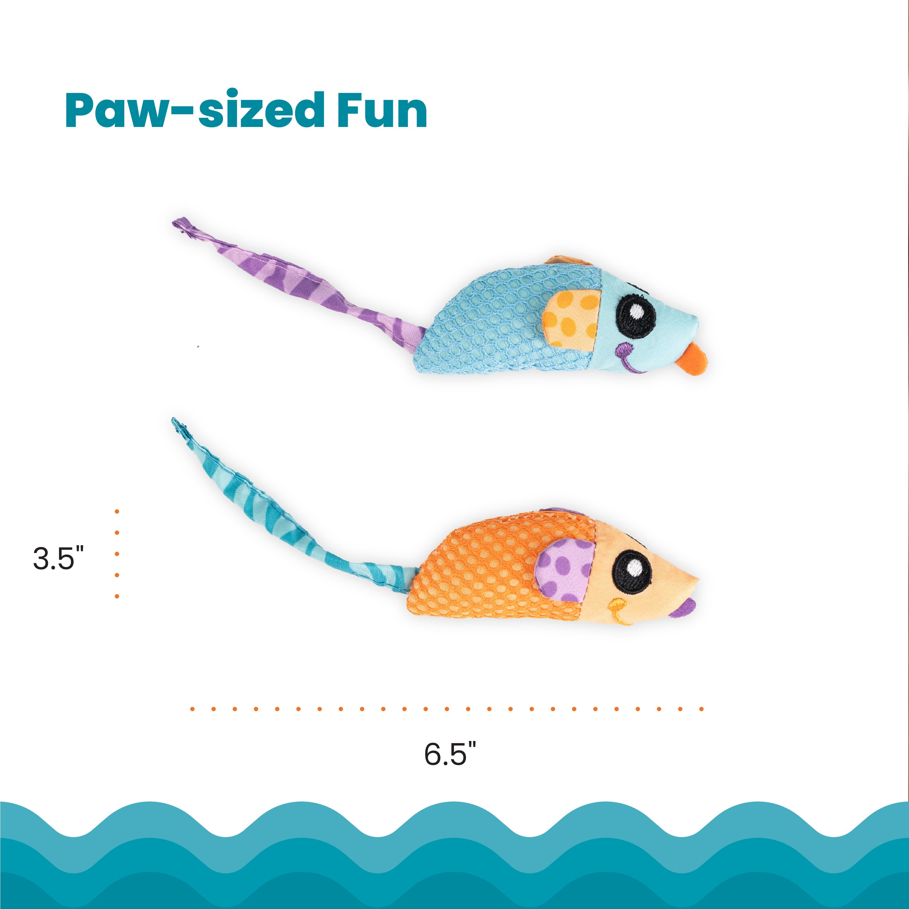 Rosewood Catstages Catnip Chew Mice Cat Toy