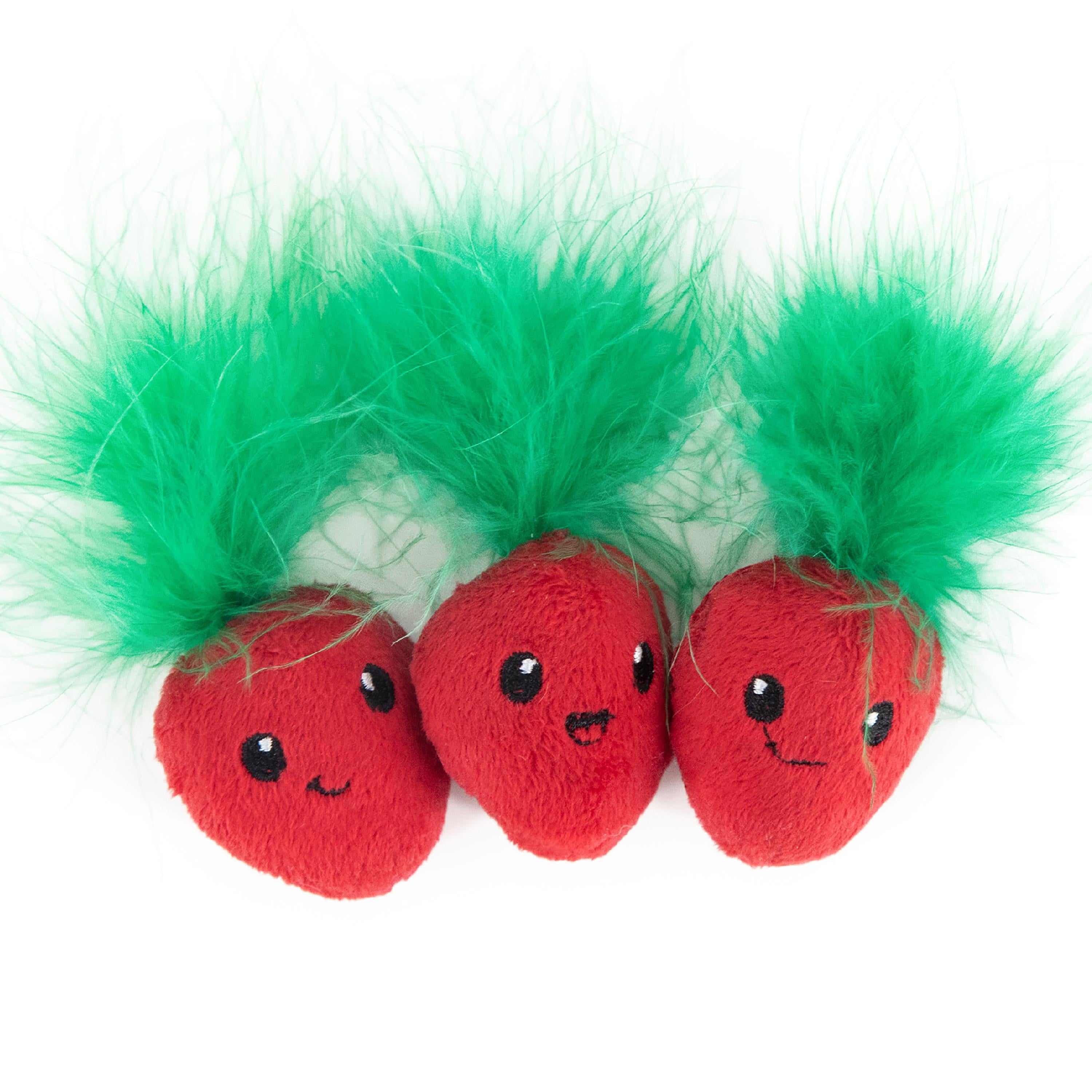 Rosewood Catstages Strawbabies 3 Pack Cat Toy