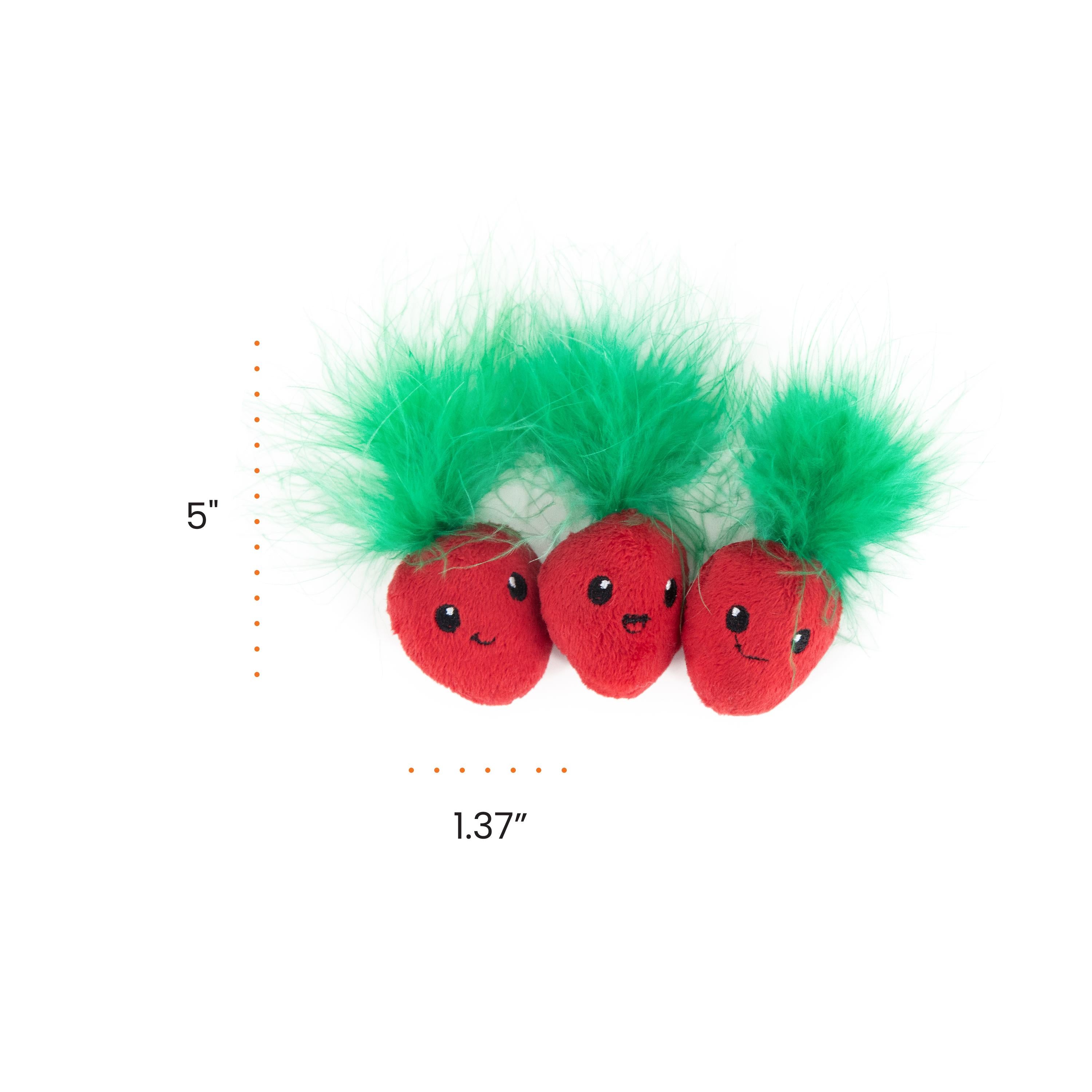 Rosewood Catstages Strawbabies 3 Pack Cat Toy