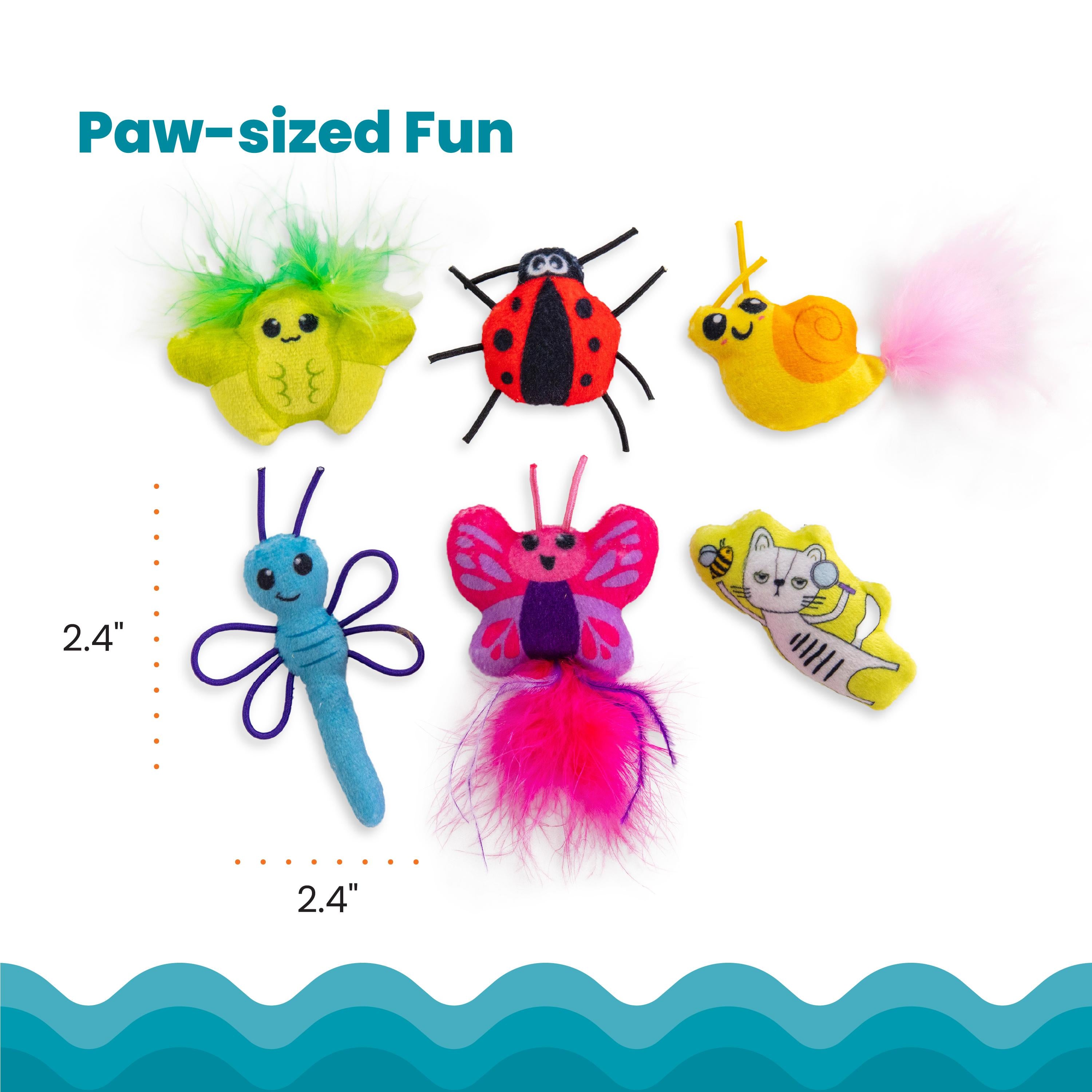 Rosewood Catstages Cute As A Bug 6 Pack Cat Toy