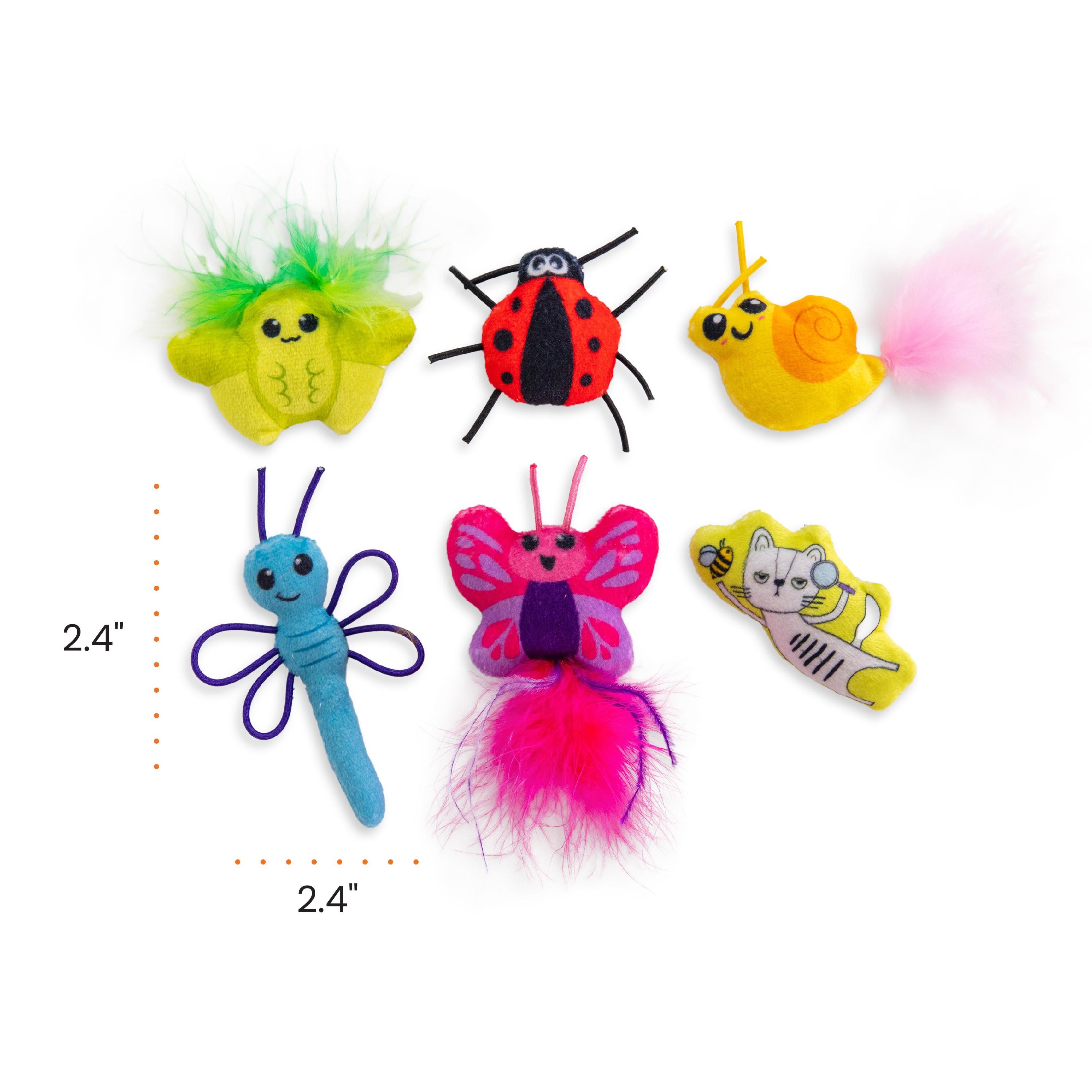 Rosewood Catstages Cute As A Bug 6 Pack Cat Toy
