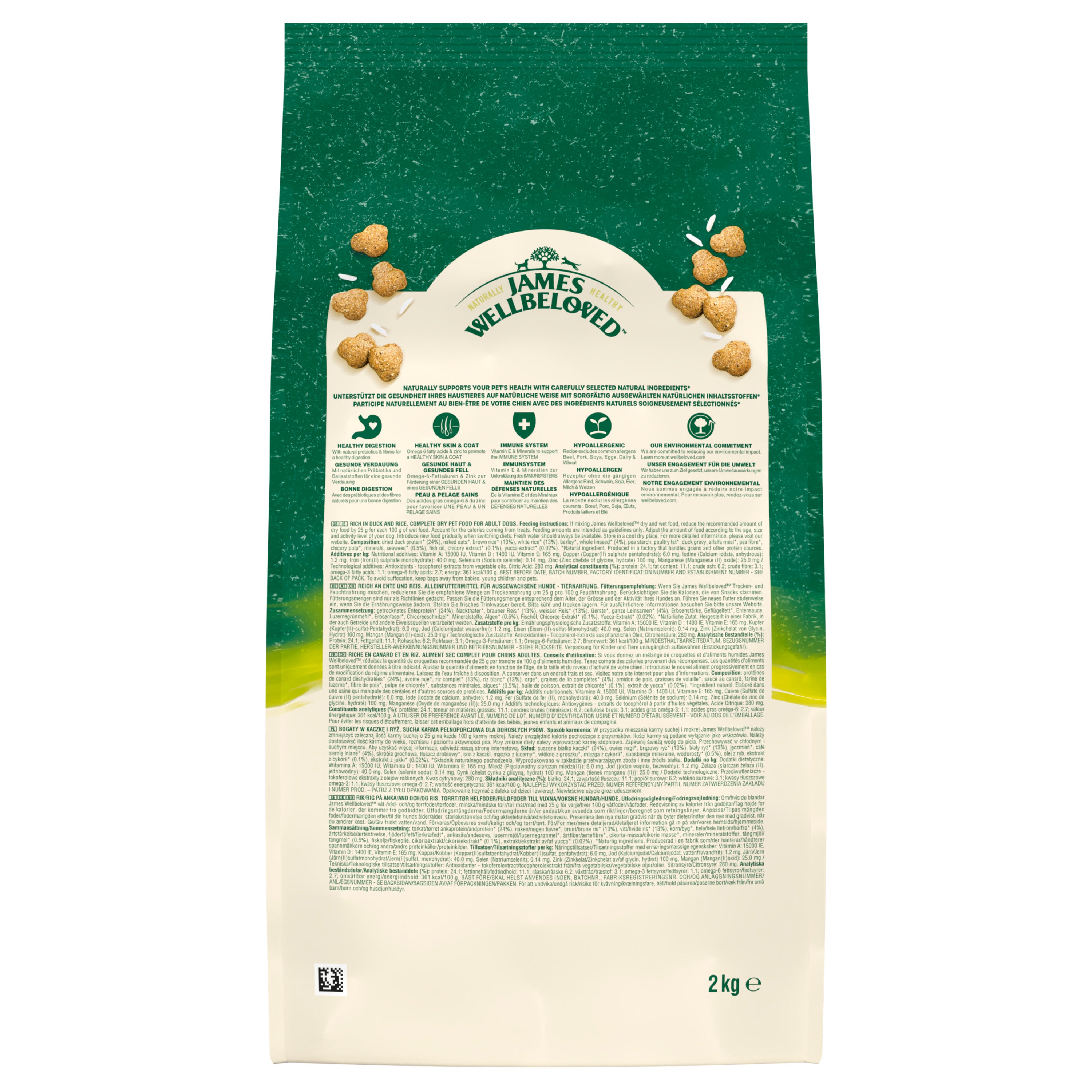 James Wellbeloved Rich in Duck & Rice Adult Dry Dog Food