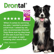 Vetoquinol Drontal Tasty Bone Wormer Tablets for Small and Medium Dogs 2 to 20kg