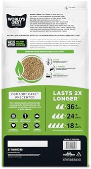 Worlds Best Cat Litter Original Comfort Care™ Unscented 6.8kg (15lb)