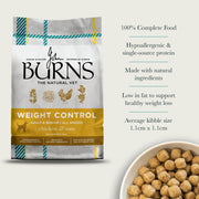Burns Weight Control+ Chicken & Oats Dry Dog Food