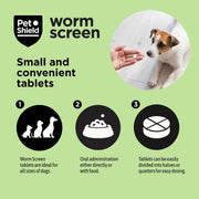 PetShield Wormscreen Wormer Tablets for Dogs