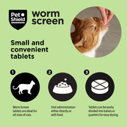 PetShield Wormscreen Wormer Tablets for Cats - 2 Tablets