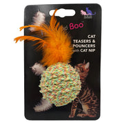 Hem and Boo Ball And Feathers Rattle Cat Toy