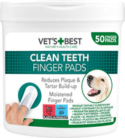 Vet's Best Clean Teeth Finger Pads | 50 Pack