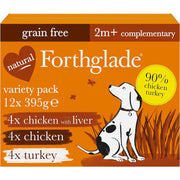 Forthglade Just Grain Free Chicken, Liver & Turkey Variety Pack Complementary Wet Dog Food