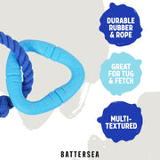 Rosewood Battersea Rope & Rubber Triangle Dog Toy