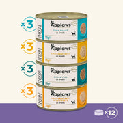 Applaws Variety Selection in Broth Wet Cat Food Tins Multipack