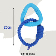 Rosewood Battersea Rope & Rubber Triangle Dog Toy