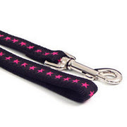 Rosewood Black/Hot Pink Star Dog Lead