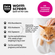 PetShield Wormscreen Spot-On for Cats - 3 Pack