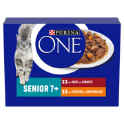 PURINA® ONE Senior 7+ Mini Fillets Chicken and Beef Wet Cat Food