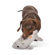 Petface Seriously Strong Rubberoid Shark Plush Dog Toy