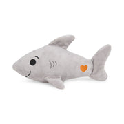 Petface Seriously Strong Rubberoid Shark Plush Dog Toy