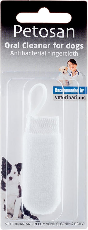 Petosan Oral Cleaner Fingerbrush Microfiber Cloth for Dogs