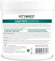 Vet's Best Clean Teeth Finger Pads | 50 Pack