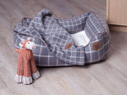 Petface Grey Window Pane Check Comforter Dog Blanket