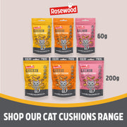Rosewood Daily Eats Cat Cushions Treats Variety Box - 12 x 60g