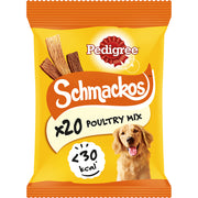 Pedigree Schmackos Dog Treats Poultry Mix x20 Sticks