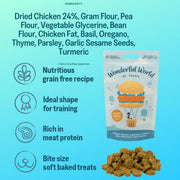 Wonderful World of Treats Chicken Burger Dog Treats