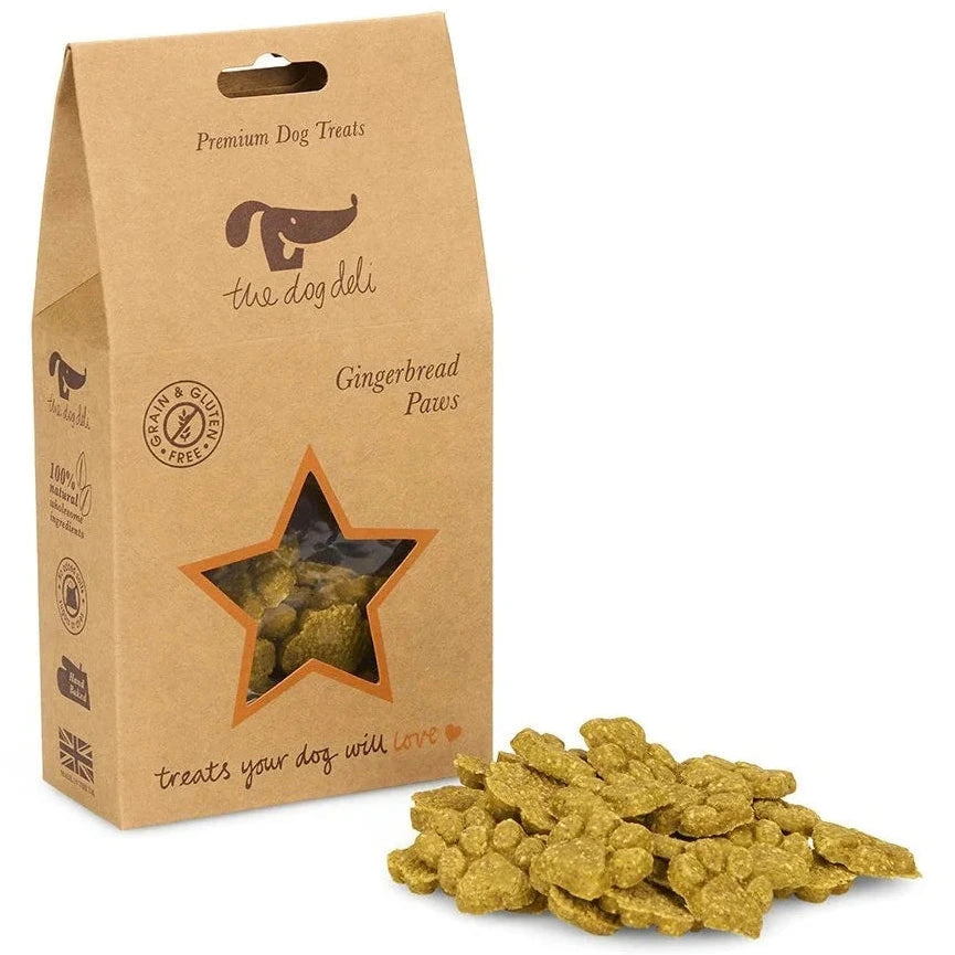 Petface Dog Deli Gingerbread Paws Christmas Dog Treats 100g